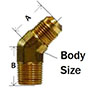 45 Degree Elbow 45deg Flare Diagram